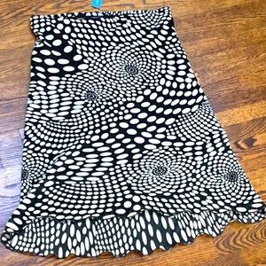 Chiffon Polka Dot Hi/Low Skirt